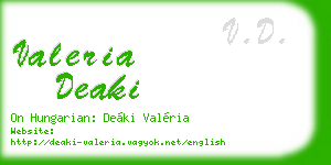 valeria deaki business card
