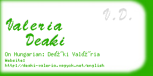 valeria deaki business card